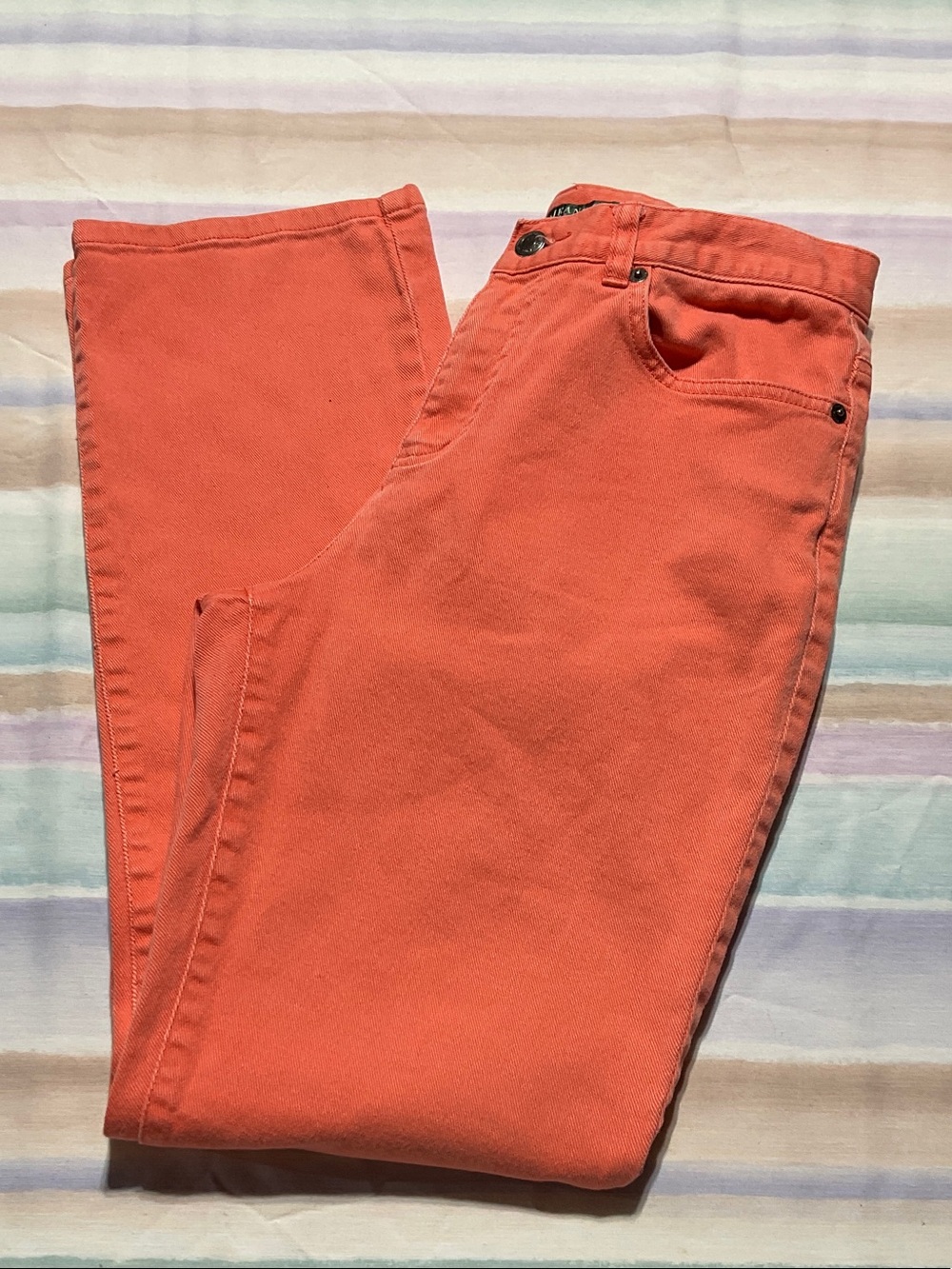 Ralph Lauren Size 6 Women's Straight Leg Jeans - Coral Orange